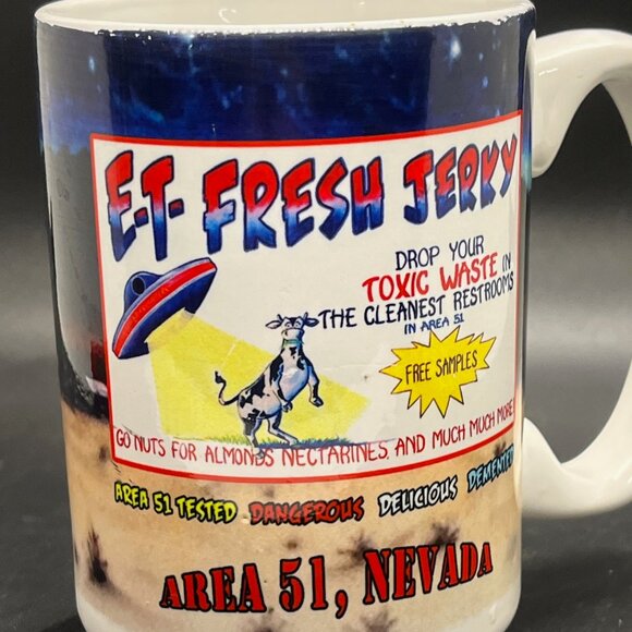 Cuppa Other - AREA 51 NEVADA MEMORABILIA Coffee Tea Mug ET, Almonds, Nectarines‎ Fresh Jerky